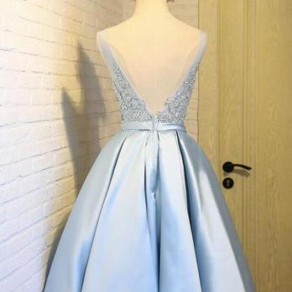 Light Blue Homecoming Dress, Cute Party Dress,..