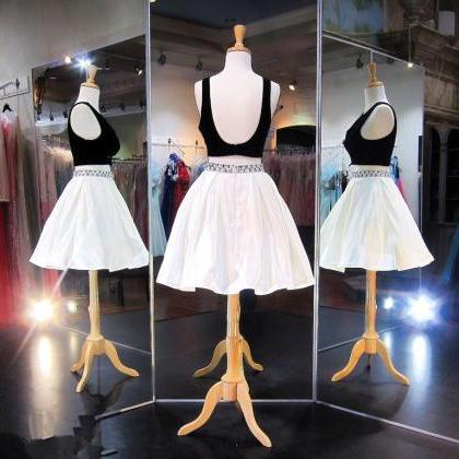 Princess Two Piece Prom Dress, Short Prom Dresses,..