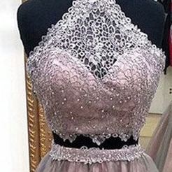 Two Piece Prom Dress,tulle Prom Dress,two Pieces..