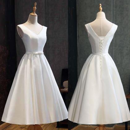 Light Wedding Dress, Style, V-neck Homecoming..