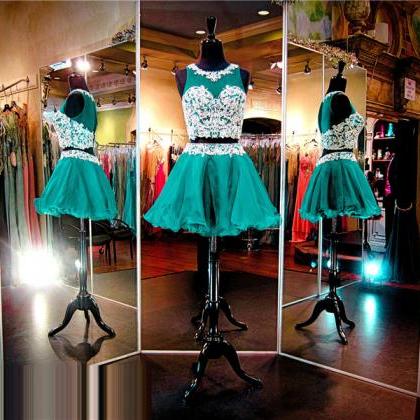 Green Short Prom Dress,sparkle Backless Prom..