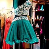 Green Short Prom Dress,sparkle Backless Prom..