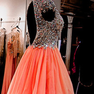 Short Prom Dress,sparkle Backless Prom Dress, Sexy..