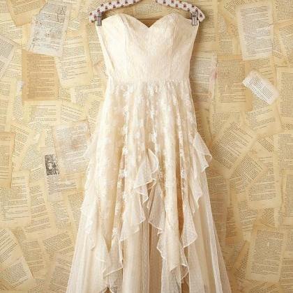 Beautiful Lace Short Prom Dress, Homecoming Dress