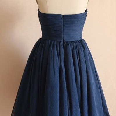 Navy Tulle Homecoming Dress,graduation Dress,party..