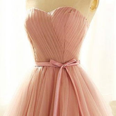 Lovely Sweetheart Short Party Dress, Pink Cute..