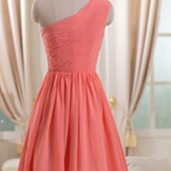 Short Bridesmaid Dress With Ruching Detail, One..