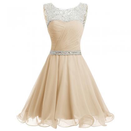 Beaded Tulle Prom Dress, Sequined Belt Ivory Blue..