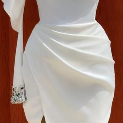 Homecoming Dresses,unique White Short Homecoming..