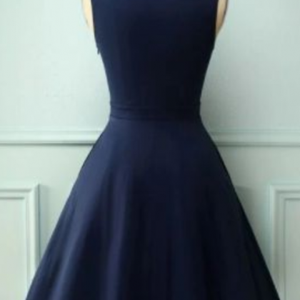 Homecoming Dresses,Navy Blue Vintag..