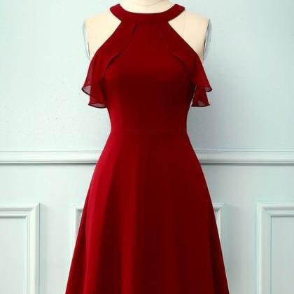 Homecoming Dresses,burgundy Cold Shoulder..