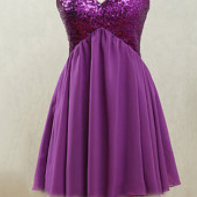 Sweetheart Purple Homecoming Dresses, Sparkly..