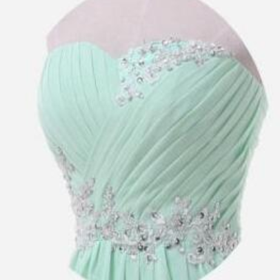 Sweetheart Chiffon Prom Dress,Mint ..