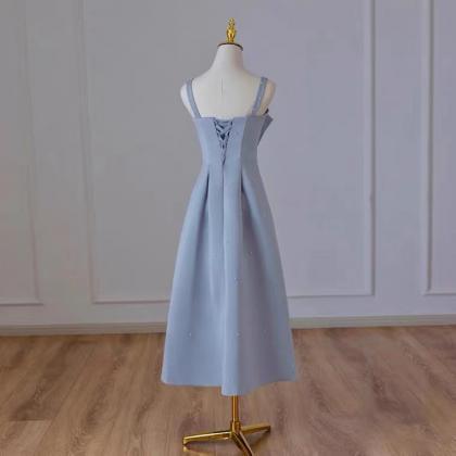 Spaghetti strap party dress,cute bi..