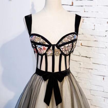 Black prom dress, long sexy party d..