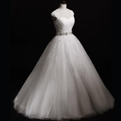 Wedding Gowns,ball Gown Wedding Dress,cap Sleeve..