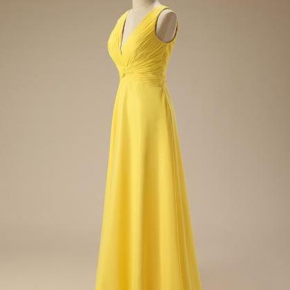 Sweet V-Neck Long Sleeve Tiered Long Formal Dress