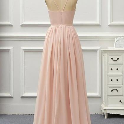A-Line/Elegant Short Sleeves V-neck Chiffon Sequin Floor-Length Prom Dresses