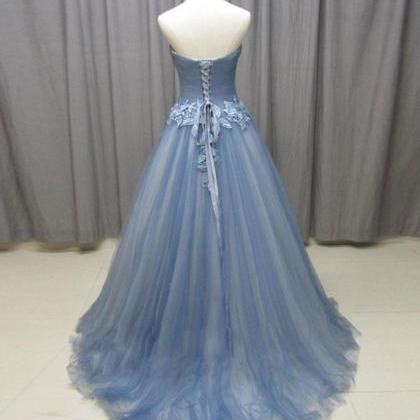 Elegant Tulle Applique Simple A-line Sweetheart..