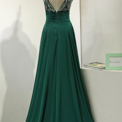 Long A Line Chiffon Prom Dress Open Back Women Formal Dress Party Gowns New C345 main image 0