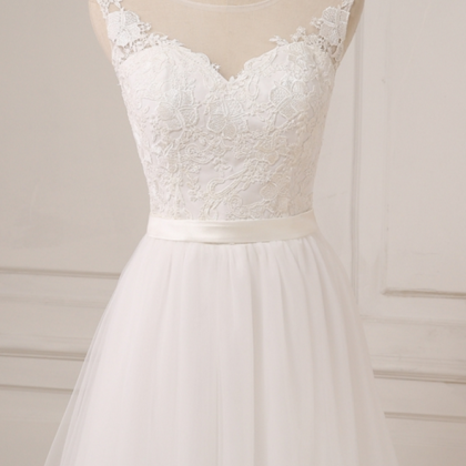 Sweetheart A-line V-neck Tulle Long Prom Dresses Formal Dress with Side Slit, OL750