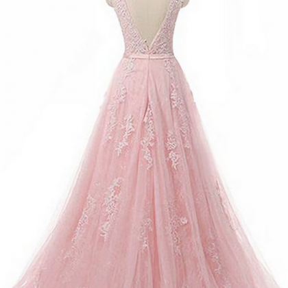 Elegant Sweetheart A Line Tulle Lace Formal Prom..