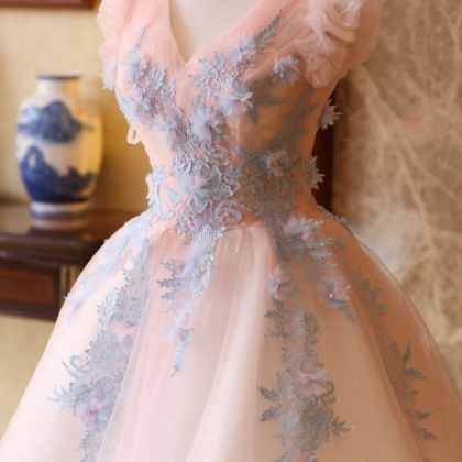 Elegant Sweetheart Lace Tulle Homecoming Dress,..