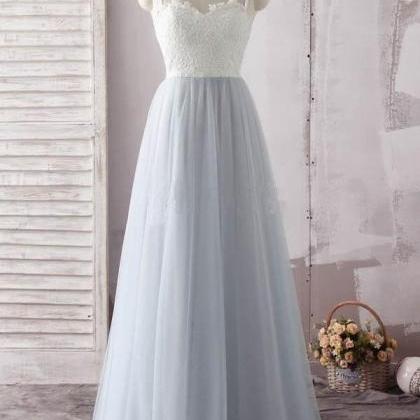 Elegant Sweetheart A Line Tulle Lace Evening Dress..