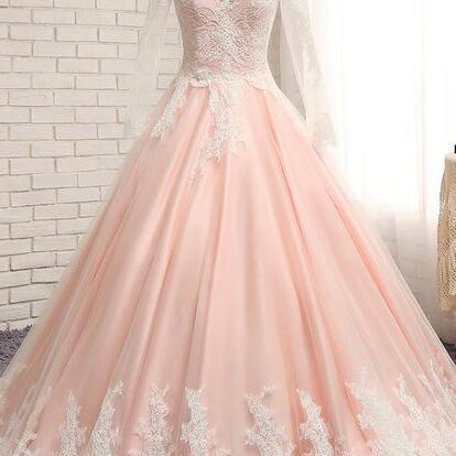V-neck Tulle Long Prom Dresses with Appliques and Beading,Winter Formal Dresses,DS3680 main image 0