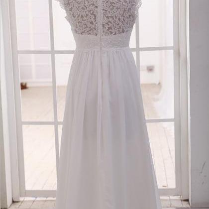 Elegant Simple High Waist Cap Sleeves Lace And..