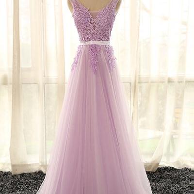 Elegant Sweetheart A-line Tulle Appliques Formal..