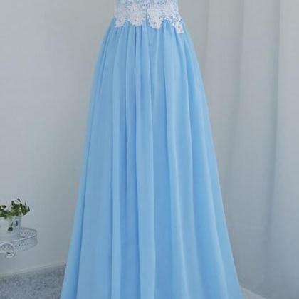 Elegant Sweetheart A-line Chiffon Lace Formal Prom..