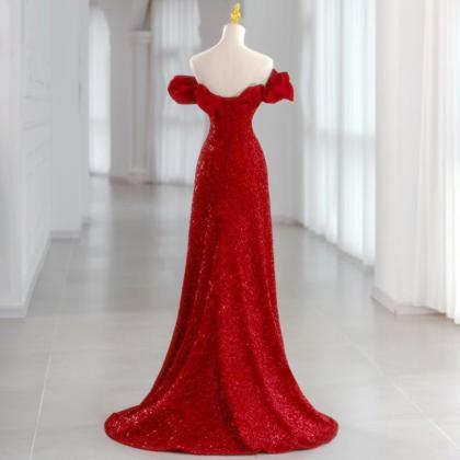 Prom Dresses,off Shoulder Prom Dress,red Evening..