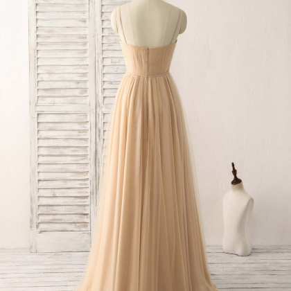 Prom Dresses,champagne Bridesmaid Dresses, Simple..