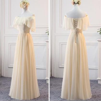 Prom Dresses,bridesmaid Dress, Light Champagne..