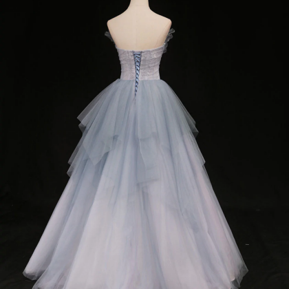 Prom Dresses,blue Long Formal Graduation Dress,..
