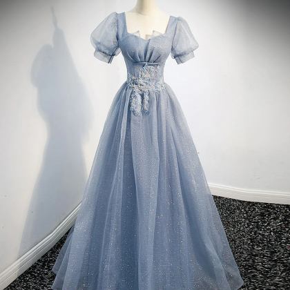 Prom Dresses,shiny Neckless Tulle Birthday Party..