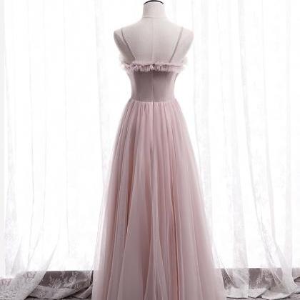 Prom Dresses,beautiful And Generous Pink Tulle..