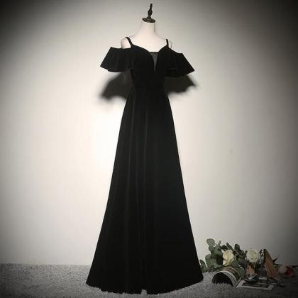 Prom Dresses,temperament Type Black Strapless..