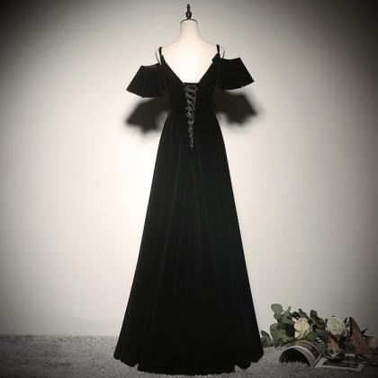 Prom Dresses,temperament Type Black Strapless..