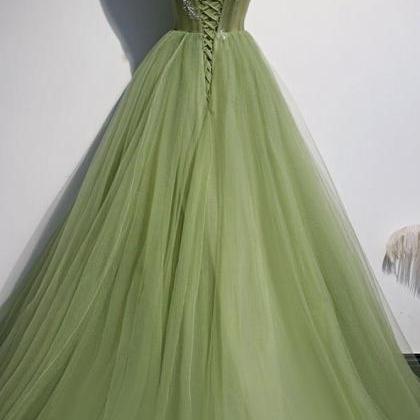 Prom Dresses, Full Length Green Good Mood Year..