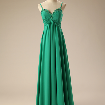 Prom Dresses,elegant Green Beading Ridesmaid Dress..