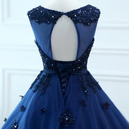 Prom Dresses,navy Blue Corset Women's..