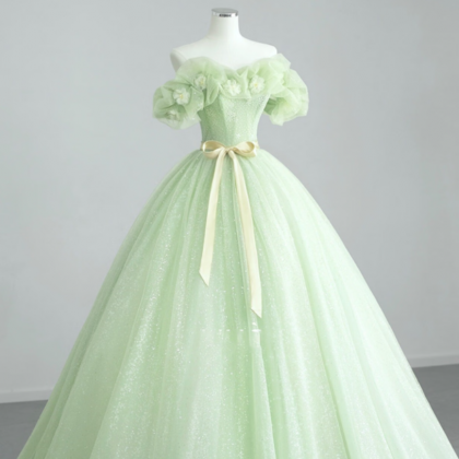 Prom Dresses,green Sweetheart Evening Gowns..