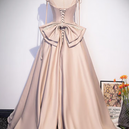 Prom Dresses, Champagne Bow French High-end..