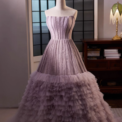 Prom Dresses,pink Purple Luxury Sheath Evening..
