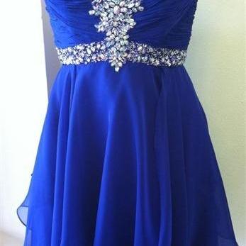 Top Selling Royal Blue Short Prom..