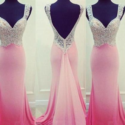 Sexy Pink Evening Dresses Prom Dresses