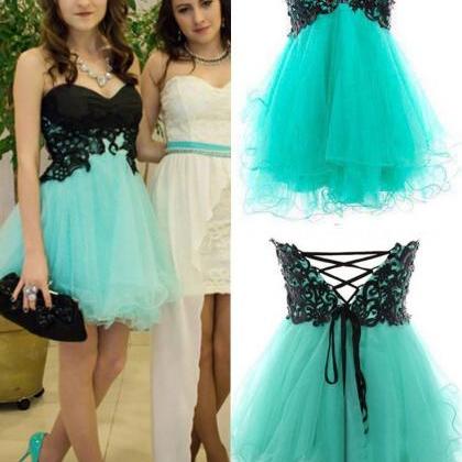 Mint Green Cocktail Dress,knee Length Prom..