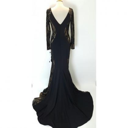 Stunning Black Mermaid Prom Dresses With Long..